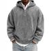 Men's Vintage Washed Hooded Half-Zip Sweatshirt - Casual Pullover With Relaxed Fit Comfortable Cotton Blend Multiple Colors Sizes For Urban Streetwear_viptrois.com