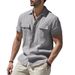 Men's Summer Casual Shirt European Size Breathable Linen Multi Pocket Buttoned Loose Fit Beach Workwear Short Sleeve_viptrois.com