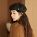 New Large Head Circumference Beret For Women 2024 Korean Version Simple Solid Color Autumn Winter Fashion Artistic_viptrois.com