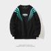 Trendy Spring And Autumn New Men's Hoodie Casual Versatile Youth Handsome Long Sleeve T-Shirt Round Neck Guard 85F_viptrois.com