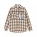 Men's Clothing Street Rock Character Print Plaid Long Sleeved Shirt Spring And Autumn New Retro Casual Versatile Shirt Jacket_viptrois.com