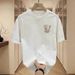 Men's Clothing Short Sleeved Ins Pure Cotton Summer New Men's Printed T Shirt Trendy Men And Women All Match Round Neck T Shirt Men_viptrois.com
