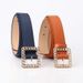 Women's Belt Hollow Square Buckle Women's Decorative Belt Elegant Simple Jeans Belt _viptrois.com