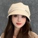 Letter Embroidery French Beret Autumn Casual Sunshade Octagonal Fashion Versatile Face Slimming Slouchy Hat For Women_viptrois.com
