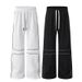 Men's Women's Cargo Pants Streetwear Camouflage Drop-Crotch Loose Fit Casual Unisex Cotton Trousers For Daily Wear (Gray/Black, M-XXL)_viptrois.com