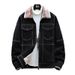 Men's Clothing Plus Velvet Thickened Denim Jacket Men's Youth Casual Fashion Coat Warm Trendy Cotton Coat_viptrois.com