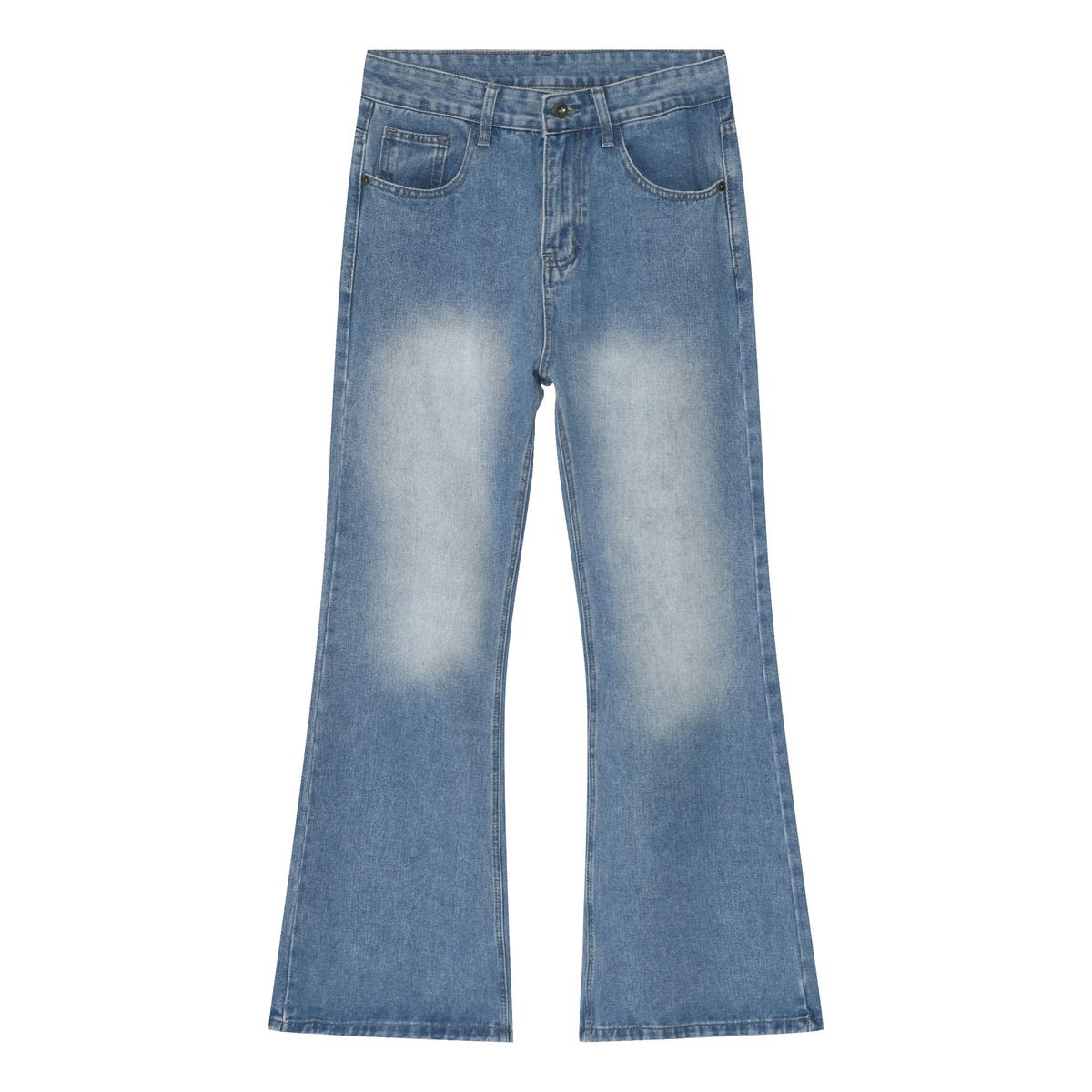 Denim Trendy Brand Versatile Casual Tall Loose Straight Flared Trousers_viptrois.com