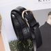 New minimalist buckle fashionable women's belt, light luxury crazy decoration jeans, stone pattern candy color thin belt_viptrois.com