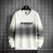 Men's Clothing Spring And Autumn Gradient Color Round Neck Long Sleeve Top Youth Large Size Loose Casual Sweater_viptrois.com