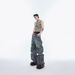 Men's Clothing Destroy Contradictions, Distressed Multi Pocket Design Jeans, Hand Painted Ripped Loose Straight Pants_viptrois.com