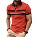 Male Golf Stripe Polo Men's Casual Short-Sleeved Polo Shirt Solid Color Lapel Fashion New Business Sports Breathable T-Shirt Top_viptrois.com