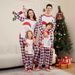 Christmas Santa Fawn alphabet plaid family Christmas print home suit_viptrois.com