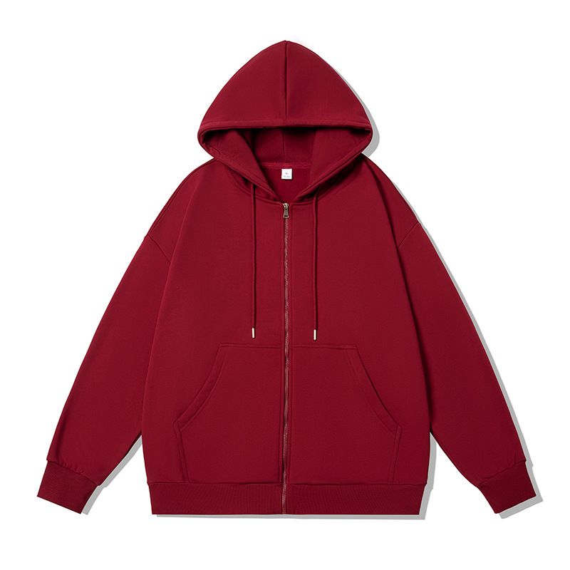 Men's Clothing Men's Spring And Autumn Cardigan Sweatshirt Zipper Hooded Sweatshirt Solid Color Loose Sports Cardigan Knitted Jacket Men's_viptrois.com