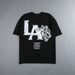 Men's Clothing Angeles Series Printed Short Sleeved Loose Round Neck New T Shirt Casual Trendy Top Men's Tee_viptrois.com