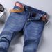 Men's Clothing Middle Aged And Young Men's Jeans Straight Slim Business Fashion All Match Gentleman Stretch Men's Casual Trousers_viptrois.com