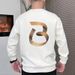Spring And Autumn New Korean Men's Hoodie Round Neck Long Sleeve T-shirt Solid Color Casual Trendy Top Bottom Shirt_viptrois.com
