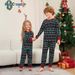 Christmas tree stripes full of flowers Christmas family clothing printed home clothes pajamas_viptrois.com