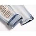 Men's Clothing Blue High Street Youth Embroidery Patch Embroidery Hole Elastic Tight Fitting Small Leg Men's Jeans_viptrois.com