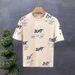 Men's Clothing Short Sleeved Summer Thin Letter Printed Half Sleeved T Shirt_viptrois.com