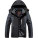 Men's Clothing Men's Fleece-Lined Waterproof Windproof Winter Jacket For Outdoor Sports Hiking Camping (Red, Black, Blue, Army Green)_viptrois.com