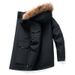 Men's Winter Parka With Detachable Fur Collar – 90% White Duck Down, Mid-Length (S-3XL, Khaki/Black/Red/Camo)_viptrois.com
