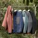 Unisex Lightweight Stand Collar Jacket - Color-Block Fleece Lined Midlayer For Outdoor & Urban Wear (Green, Gray, Navy, Red, Black)_viptrois.com