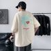 220G Havy Wight Combd Cotton Short-slv T-shirt For Mn, Vrsatil Hong Kong Styl Loos Fit Trndy Brand Summr_viptrois.com