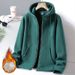 Couple Fleece Fleece Cardigan, Fleece Thickened Windproof Austrian Fleece Sweater Jacket_viptrois.com