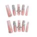 European And American Hand Made Long Water Pipe Cross French Style False Nails Nails_viptrois.com