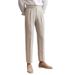 Neapolitan Men's High End Dress Trousers New Summer Style Paris Button Business Casual Premium Wrinkle Free_viptrois.com