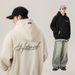 Men's Clothing Retro Heavy Hoodie Sweatshirt Autumn And Winter High Street Letter Embroidery Casual Hoodie Loose Jacket_viptrois.com