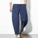 Men's Clothing 2025 Fashion Loose Trousers Men Plus Size Cotton And Linen Casual Pants Chinese Style Harem Pants Foreign Trade_viptrois.com