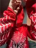 Full Oversized Spider Web Hip Hop Sweatshirt Punk Style Street Cardigan Jacket Zip Top_viptrois.com