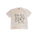 Happy Cat Print T-Shirt Couple Style Loose Fit Short Sleeve Women's Top Men's Tee 250g Heavyweight Pure Cotton_viptrois.com