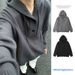 Pure Vintage Lazy Sweater For Men With Buttons, Soft And Cozy Autumn Winter Long Sleeve Coat, Loose Fit College Style,_viptrois.com