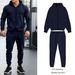 Men's Hooded Sweatshirt & Trousers Set – Winter-Ready Zip-Up Casual Outfit (S-XXXL, Tibetan Blue/Black/Dark Gray/Army Green/Khaki/Light Gray)_viptrois.com
