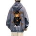 Fleece Hoodie - Oversized Pullover With Print, Warm Winter Wear (Black/White/Gray/Pink/Green/Blue, M-5XL)_viptrois.com