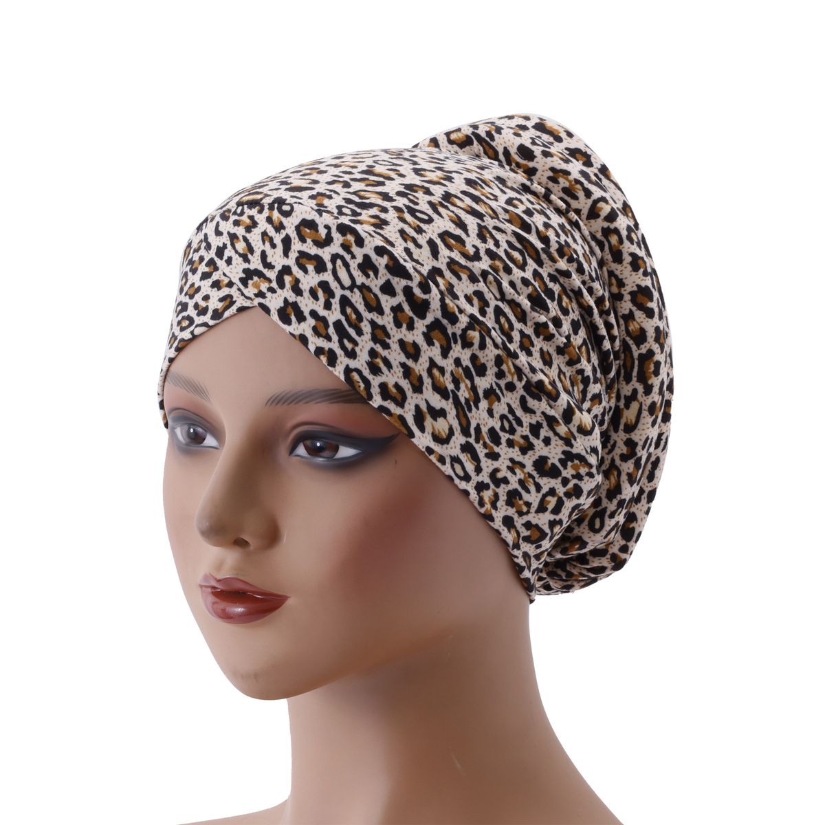 Floral & Leopard Print Chemo Cap – Soft Cotton Turban With Back Bun For Women Fashion Trends Hot-selling_viptrois.com