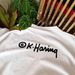 Men's Heavyweight Keith Harlem Print Cotton T-Shirt Style Oversized Loose Short Sleeve Y2K Top For Couples_viptrois.com