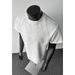 Cleanfit Style Men's Short Sleeved T-Shirt Heavyweight Deconstructed Boxy Fit Summer Gray Air Layer Splicing Top_viptrois.com