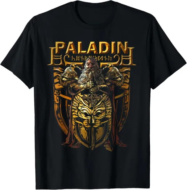 Dwarven Paladin, Dwarf Knight, Tabletop RPG Fantasy Gamers T-Shirt Mens Womens Tees Top_viptrois.com