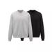 Premium Anti-Wrinkle Air Layer Crewneck Sweatshirt – Heavyweight Cotton Unisex Pullover (S-XXL, Black/Light Grey/Cream, Relaxed Fit)_viptrois.com