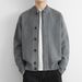 Two-Piece Men's Jacket Autumn Winter Cardigan Sweater Knitted Casual Versatile Stylish Trendy Fashion Base Shirt_viptrois.com