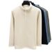 Men's Reversible Zip-Up Fleece Jacket - Stand Collar Winter Pullover, Casual Solid Color Loungewear, Relaxed Fit Thermal Innerwear_viptrois.com