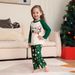 Christmas Santa Claus Snowflake letters Christmas Family suit printed homewear pajamas_viptrois.com