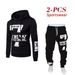 Men's Clothing Spring And Autumn Casual Digital Printing Sweatshirt And Sweatpants Personalized Foreign Trade New Suit_viptrois.com