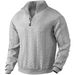 Cross-Border American Retro Casual Stand Collar Zipper Pullover Loose Knitted Patchwork Long Sleeve Autumn Winter_viptrois.com