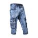 Men's Clothing Summer Thin Elastic Multi Pocket Workwear Shorts Slim Fit Denim Shorts Cropped Pants Casual Jeans For Men_viptrois.com
