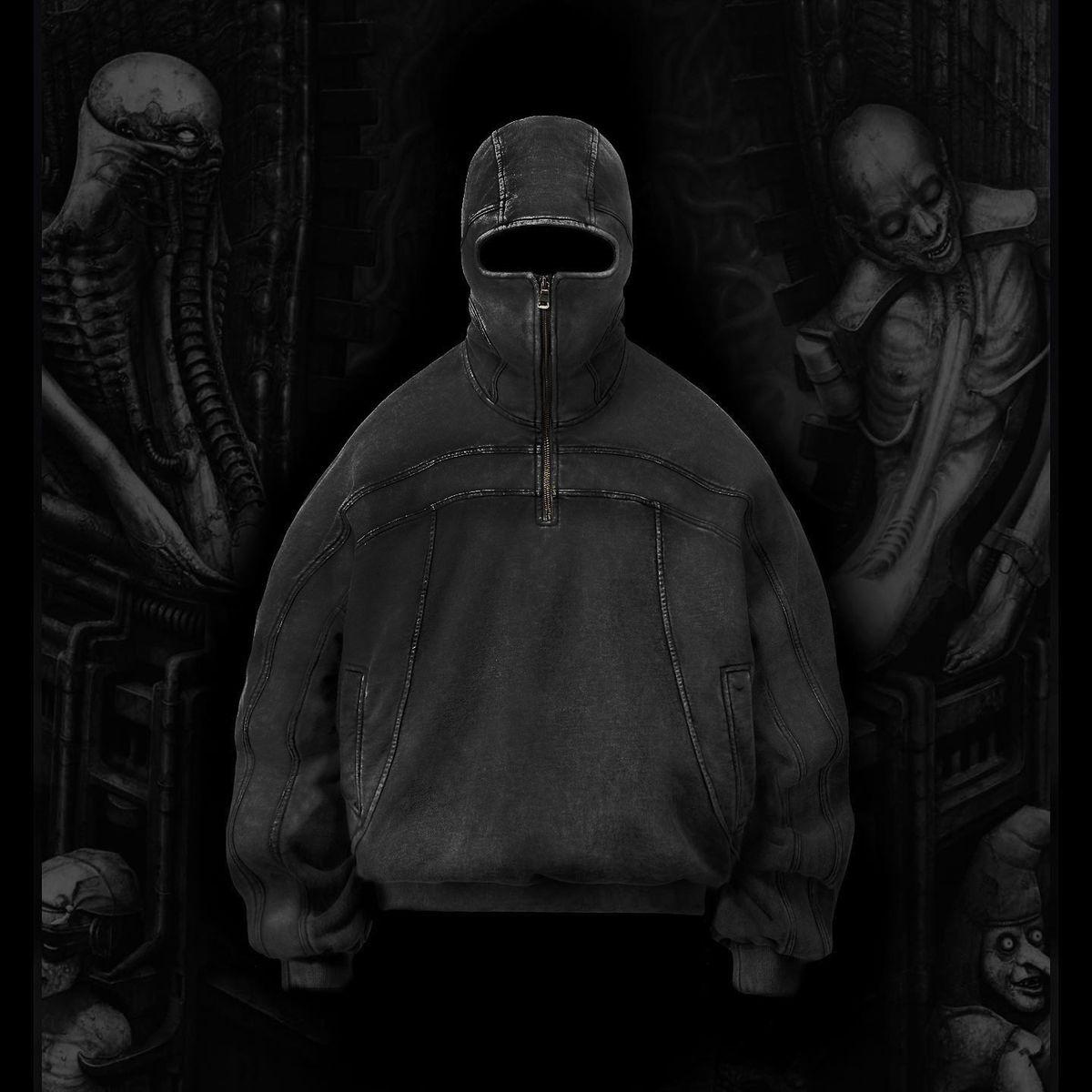 Y2K Vintage Washed Zip-Up Hoodie Streetwear Oversized Pullover For Men & Women_viptrois.com