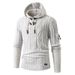 Loom Cross-Border 2025 Autumn Winter European American Men's Hooded Leather Button Long Sleeve Pullover Knitted_viptrois.com
